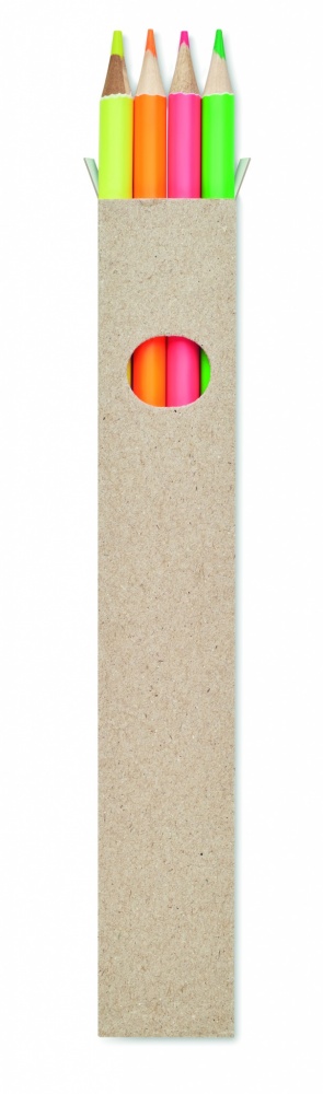 Logo trade corporate gift photo of: 4 highlighter pencils in box