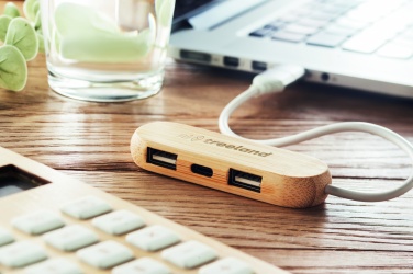 Logotrade advertising product image of: 3 port USB hub with dual input