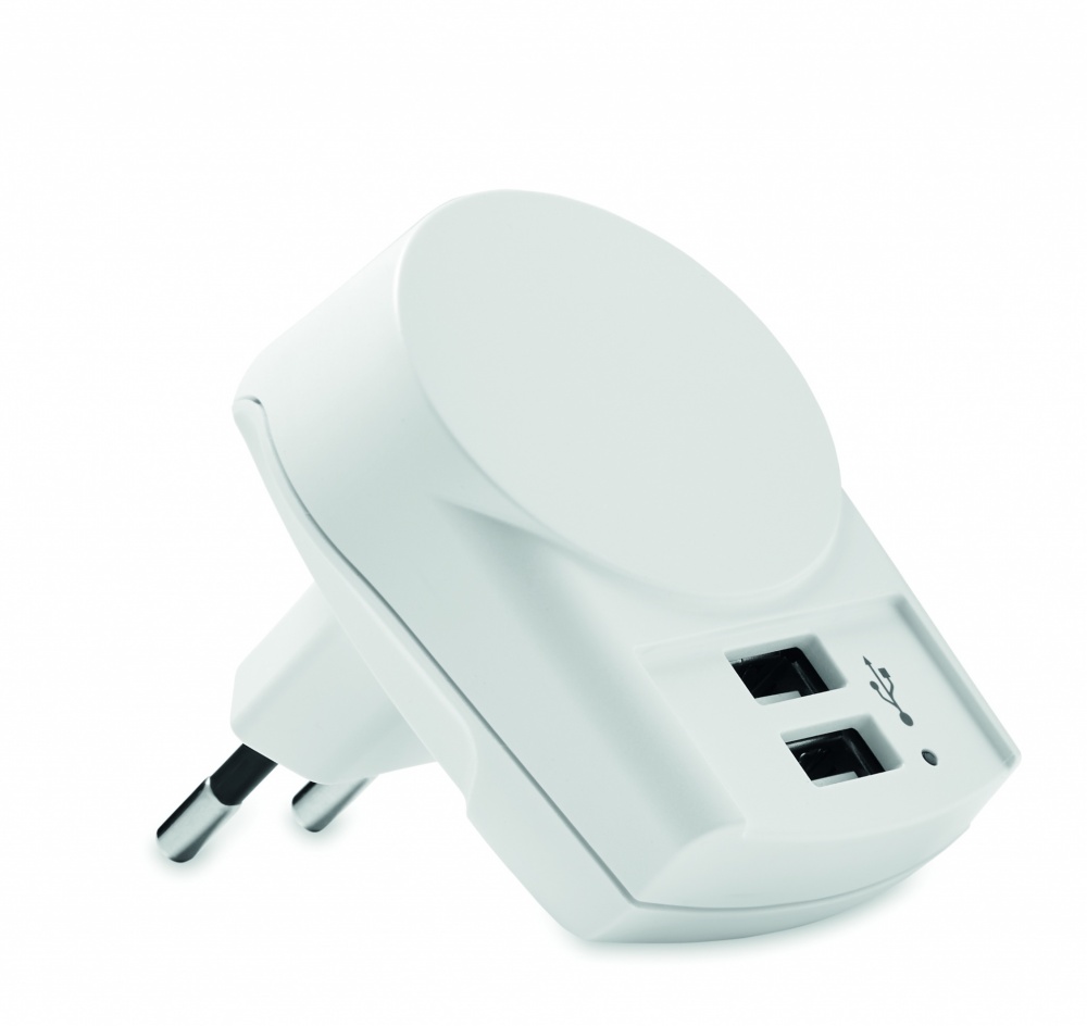 Logo trade promotional items image of: Skross Euro USB Charger (2xA) 12W