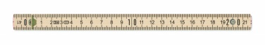 Logo trade promotional giveaways picture of: Carpenter ruler in wood 2m