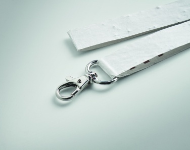Logo trade business gift photo of: Seed paper lanyard w/hook
