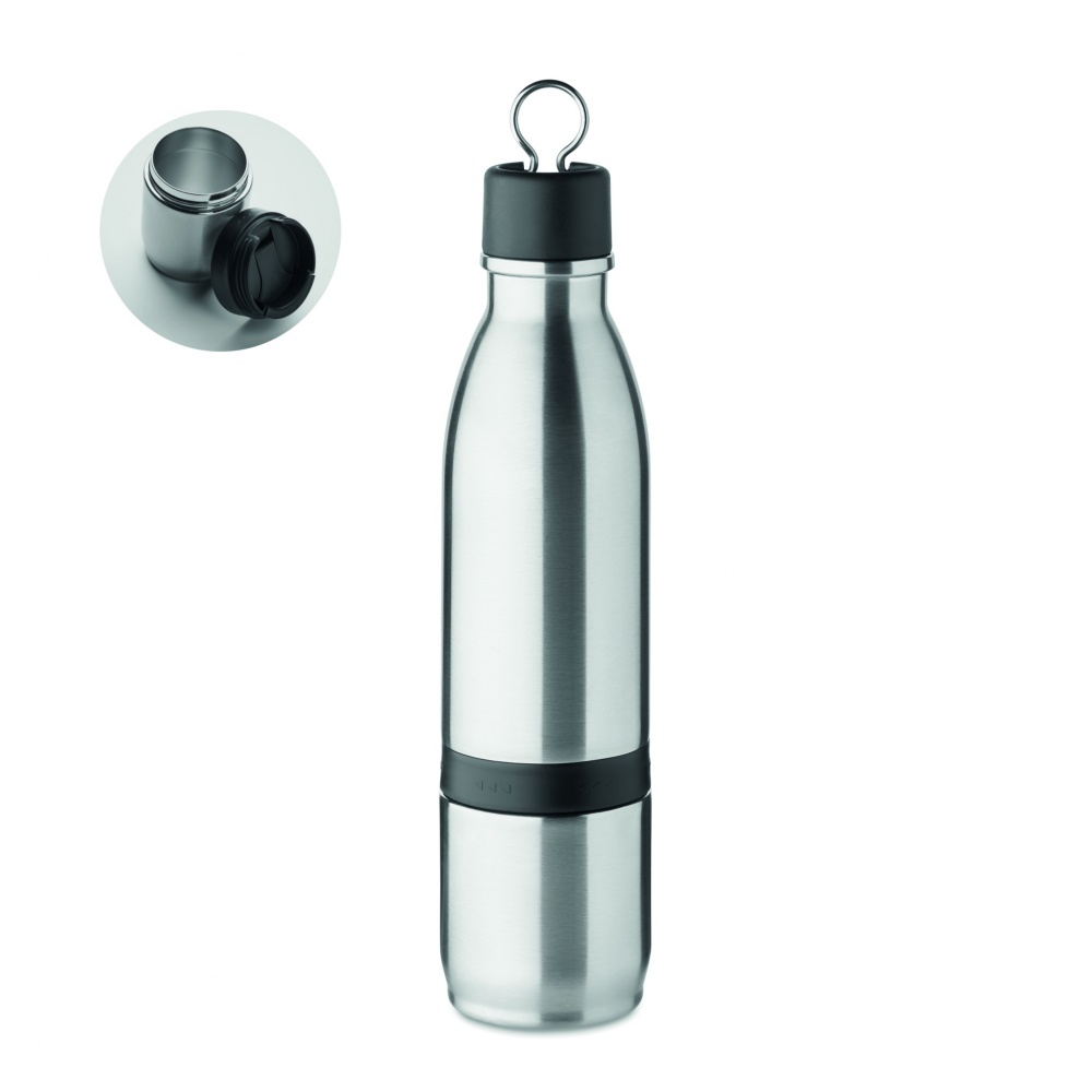 Logo trade promotional product photo of: 2 in 1 double wall bottle 500ml