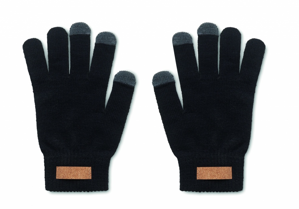 Logo trade promotional gifts image of: RPET tactile gloves