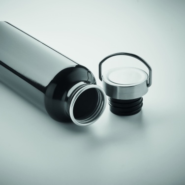 Logo trade promotional gifts image of: Recycled aluminum bottle 500 ml with a stainless steel handle cap