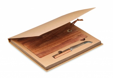 Logo trade advertising products image of: Acacia wood cheese board set Hannover