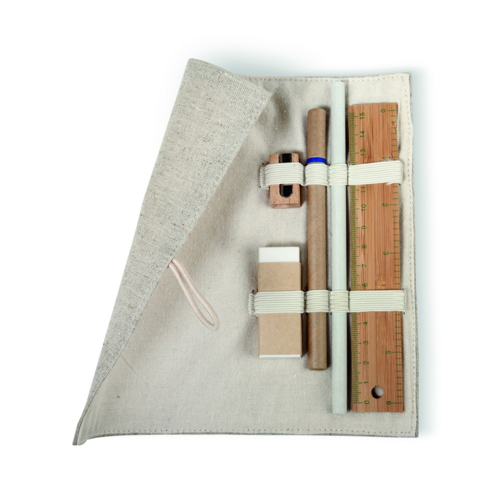 Logotrade advertising products photo of: Stationary set in cotton pouch