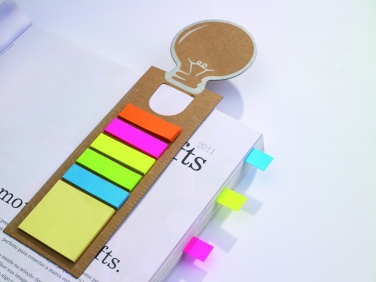 Logo trade promotional items image of: Bookmark with sticky memo pad