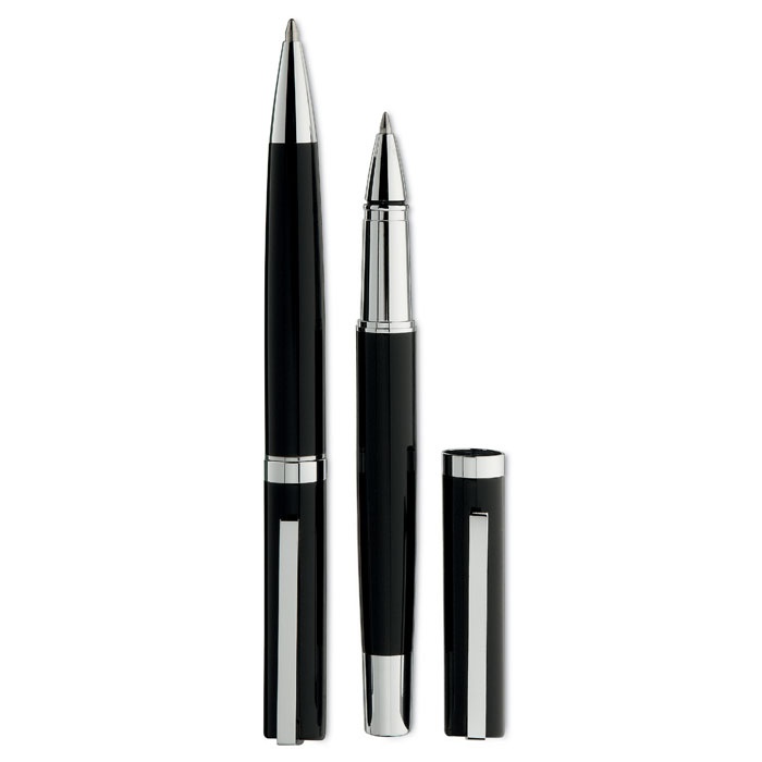 Logo trade promotional gift photo of: Pen and roller in paper box