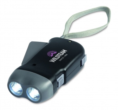 Logo trade advertising products picture of: 2 LED dynamo torch