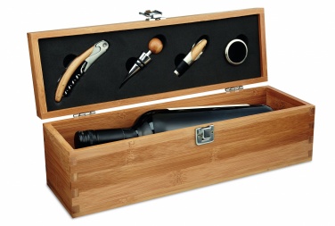 Logotrade advertising product picture of: Wine set in bamboo box