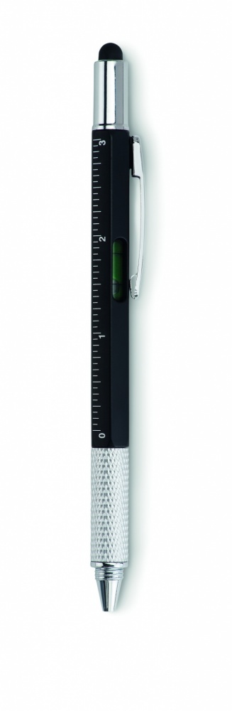 Logo trade promotional merchandise photo of: Spirit level pen with ruler