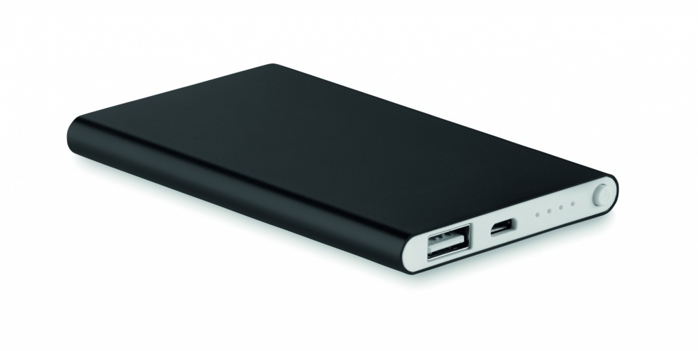 Logo trade promotional merchandise picture of: Flat power bank 4000 mAh