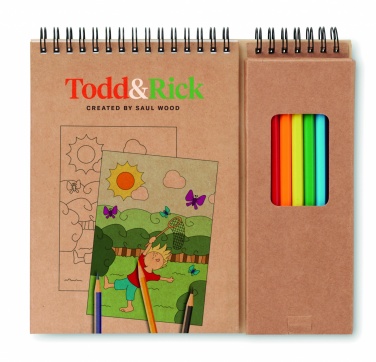 Logotrade promotional product image of: Colouring set with notepad