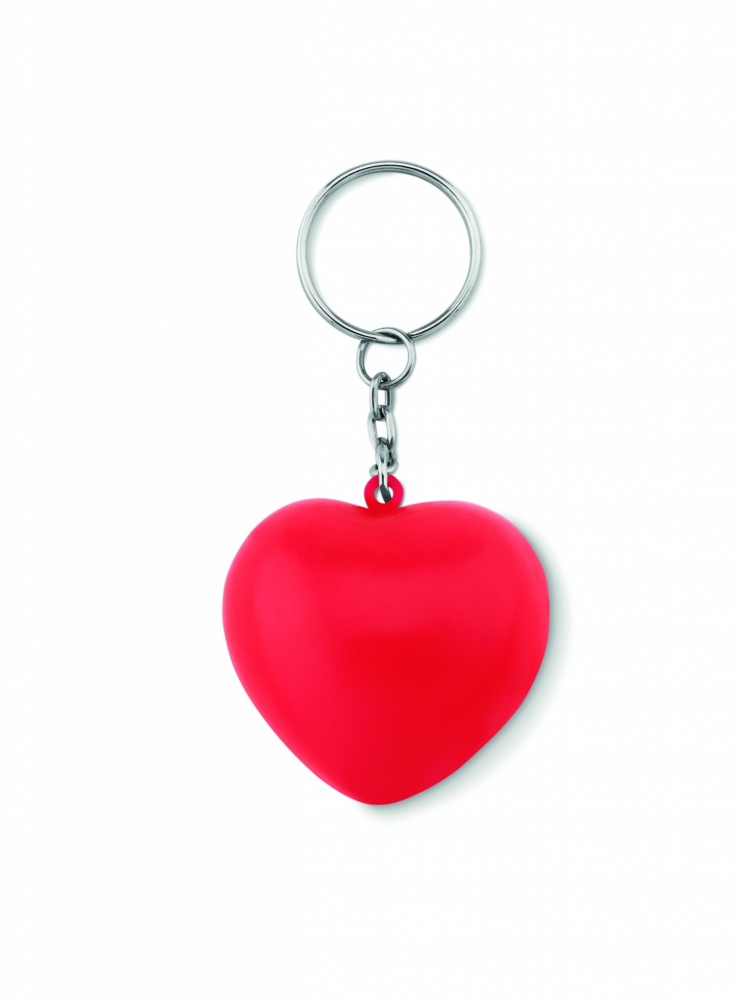 Logo trade promotional products image of: Key ring with PU heart Ogre