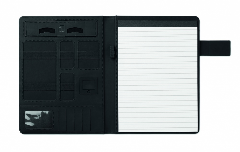 Logo trade business gift photo of: A4 folder with power bank