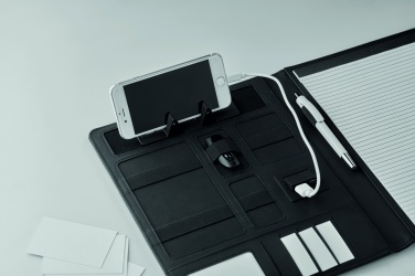 Logo trade advertising products picture of: A4 folder with power bank