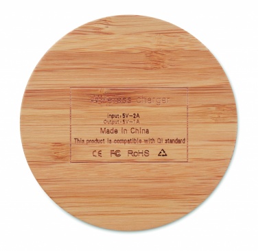 Logotrade corporate gift picture of: Wireless charger bamboo 5W