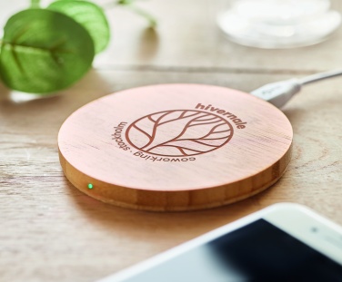 Logotrade promotional giveaways photo of: Wireless charger bamboo 5W