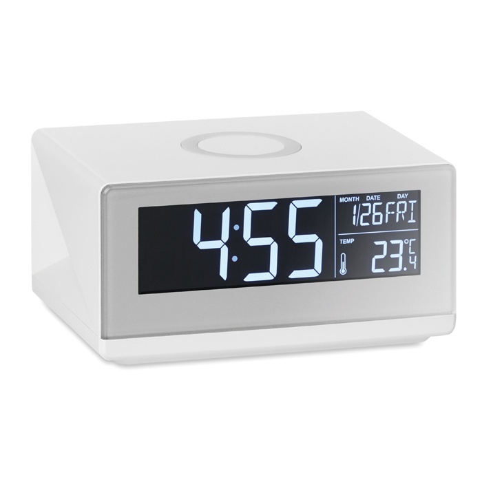 Logotrade promotional giveaway image of: LED clock & wireless charger5W