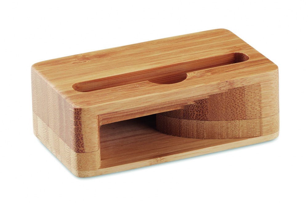 Logotrade corporate gift picture of: Bamboo phone stand-amplifier CARACOL