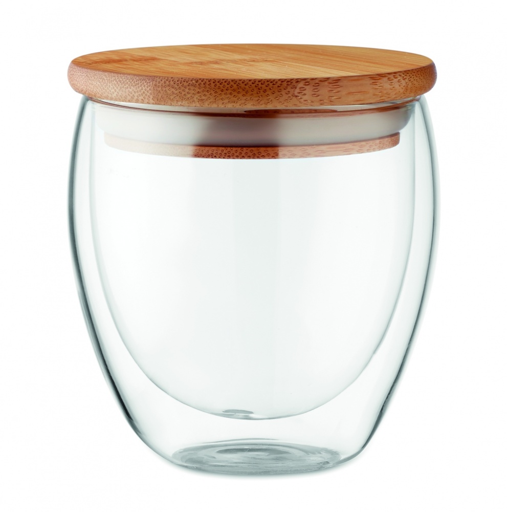 Logotrade promotional gift image of: Double wall glass 250ml Hamburg