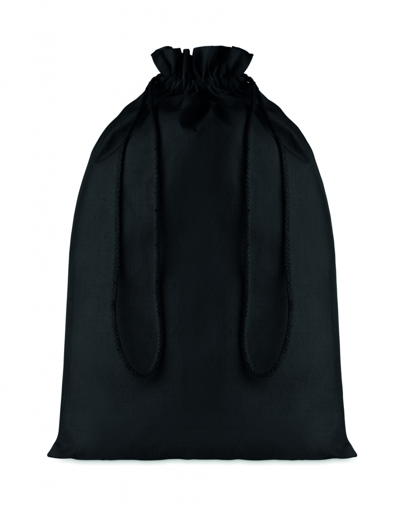 Logotrade business gifts photo of: Large Cotton draw cord bag black