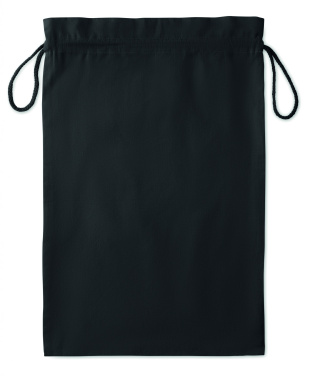 Logotrade promotional giveaways photo of: Large Cotton draw cord bag black