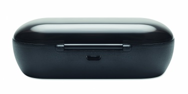 Logo trade promotional giveaways image of: TWS earbuds with charging box