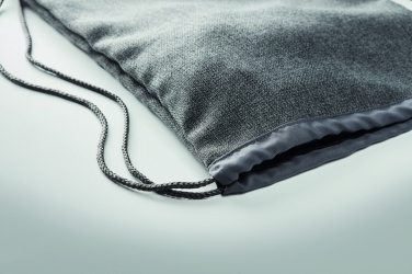 Logo trade business gift photo of: 1200D heathered drawstring bag