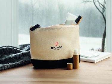 Logotrade promotional product image of: Bicolour cotton cosmetic bag