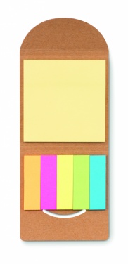 Logo trade promotional items picture of: Cork sticky note memo pad