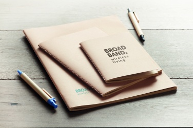 Logo trade business gifts image of: A6 recycled notebook 80 plain