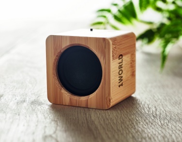 Logotrade promotional products photo of: Bamboo wireless speaker