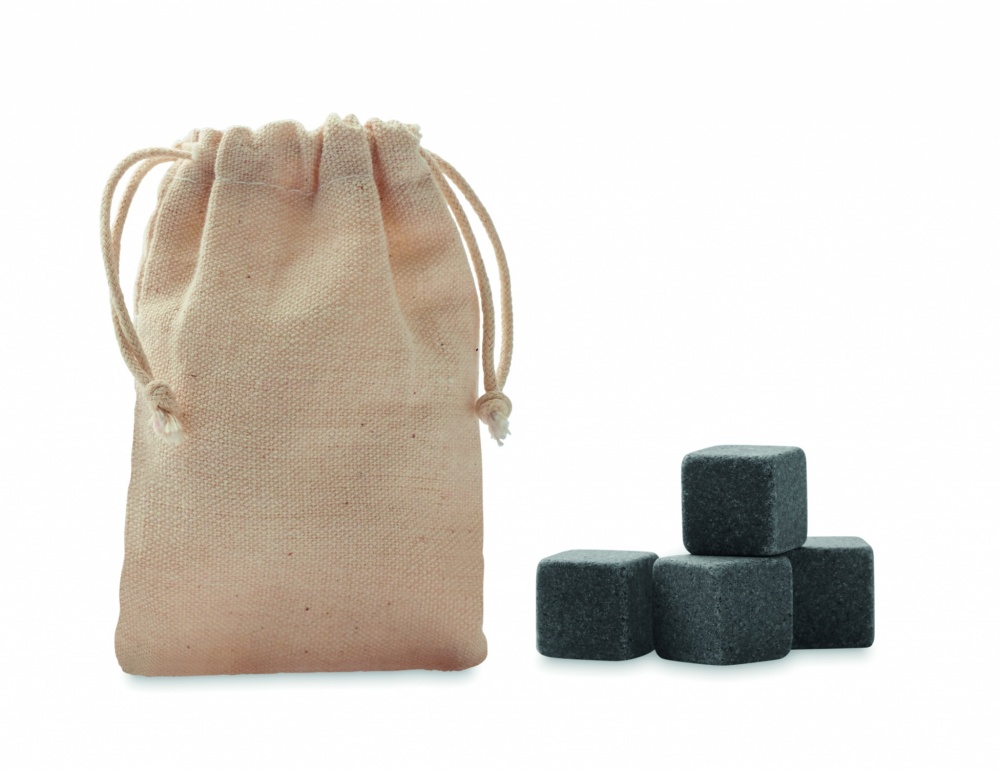 Logotrade promotional products photo of: 4 stone ice cubes in  pouch