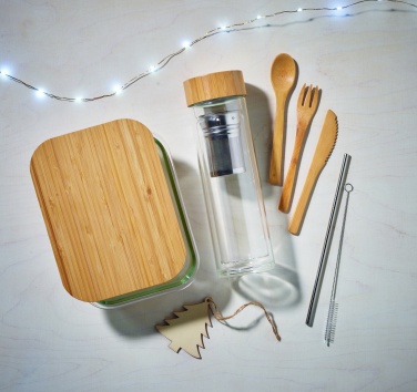 Logo trade promotional items picture of: Glass lunchbox with bamboo lid