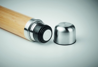 Logotrade business gift image of: Double wall bamboo cover flask 400ml CHAN BAMBOO
