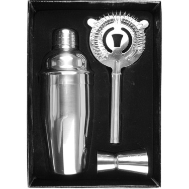 Logo trade promotional gift photo of: Metal cocktail set, 3-piece MESSINA