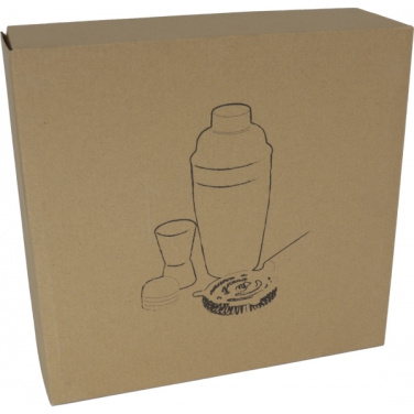 Logo trade business gift photo of: Metal cocktail set, 3-piece MESSINA