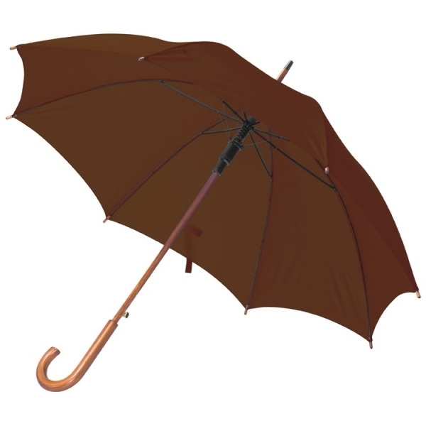 Logo trade promotional items picture of: Wooden automatic umbrella Nancy