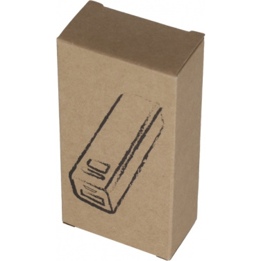 Logotrade promotional gift image of: Metal power bank PORT HOPE 2200mAh