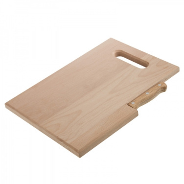 Logo trade promotional giveaways picture of: Wooden board with knife LIZZANO