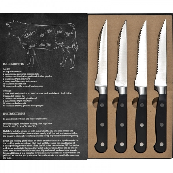 Logo trade promotional gifts image of: Steak knife set LONDON