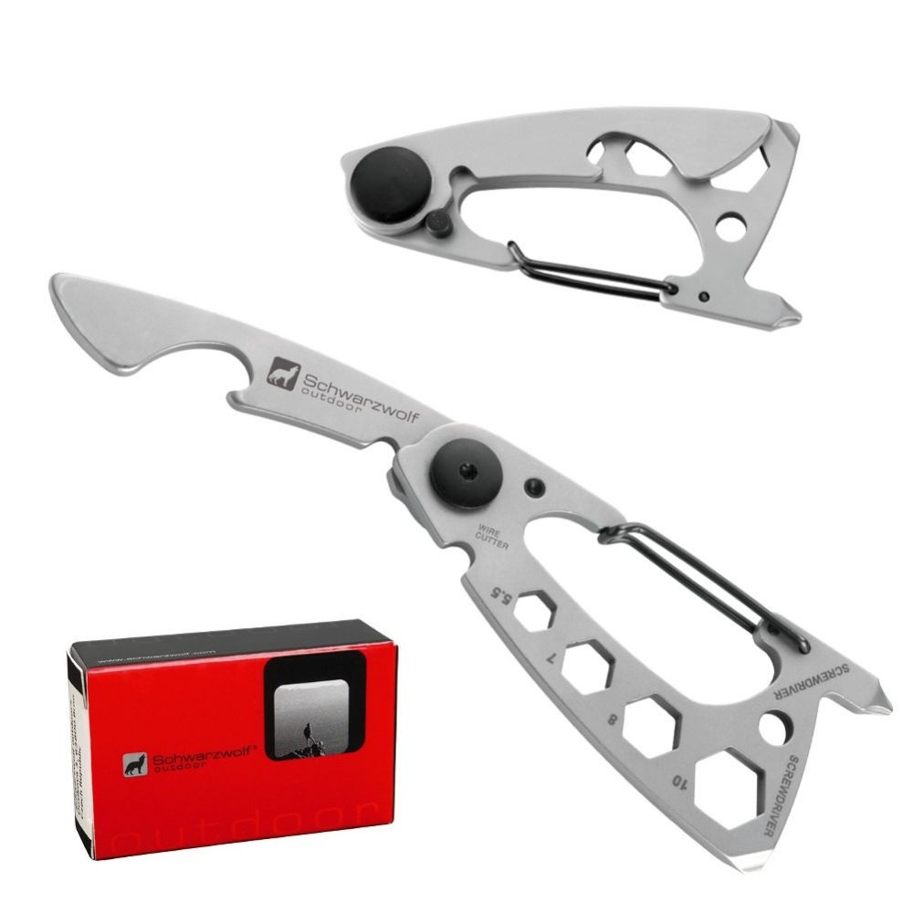 Logo trade advertising products image of: Multifunctional tool BURUNDI Schwarzwolf
