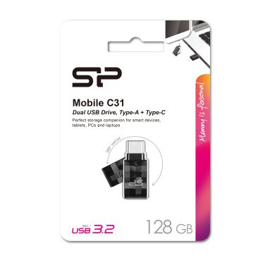 Logotrade promotional items photo of: Pendrive USB/type - C Silicon Power Mobile C31 3.0 OTG