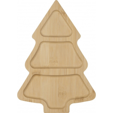 Logo trade promotional product photo of: Bamboo snack tray LOUISVILLE