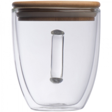 Logo trade promotional giveaways picture of: Double-walled glass cup GERTHE 350 ml