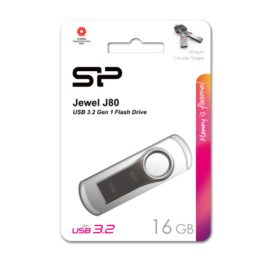 Logotrade business gift image of: Pendrive 3.0 Silicon Power JEWEL J80 TITANIUM 16GB