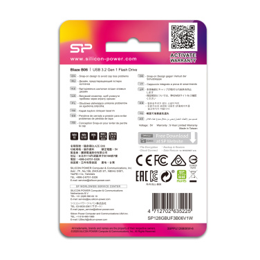 Logo trade corporate gifts picture of: Pendrive Silicon Power Blaze B06 3.0