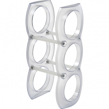 Logo trade corporate gift photo of: Plastic wine rack MONTEGO BAY