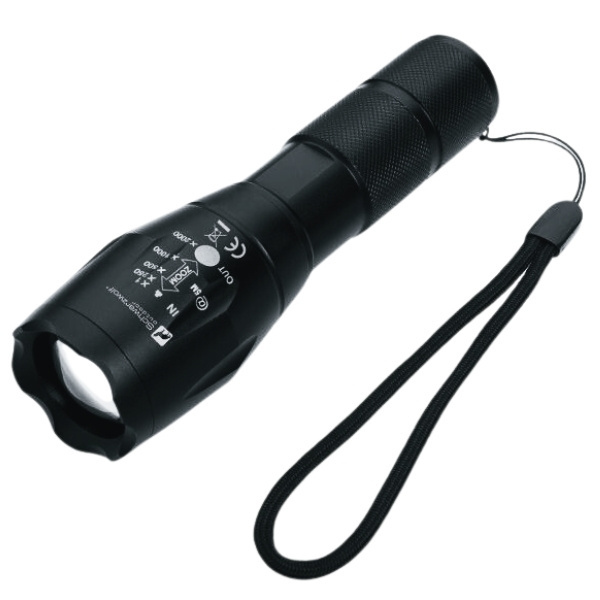Logotrade advertising products photo of: Flashlight ANTELAO Schwarzwolf
